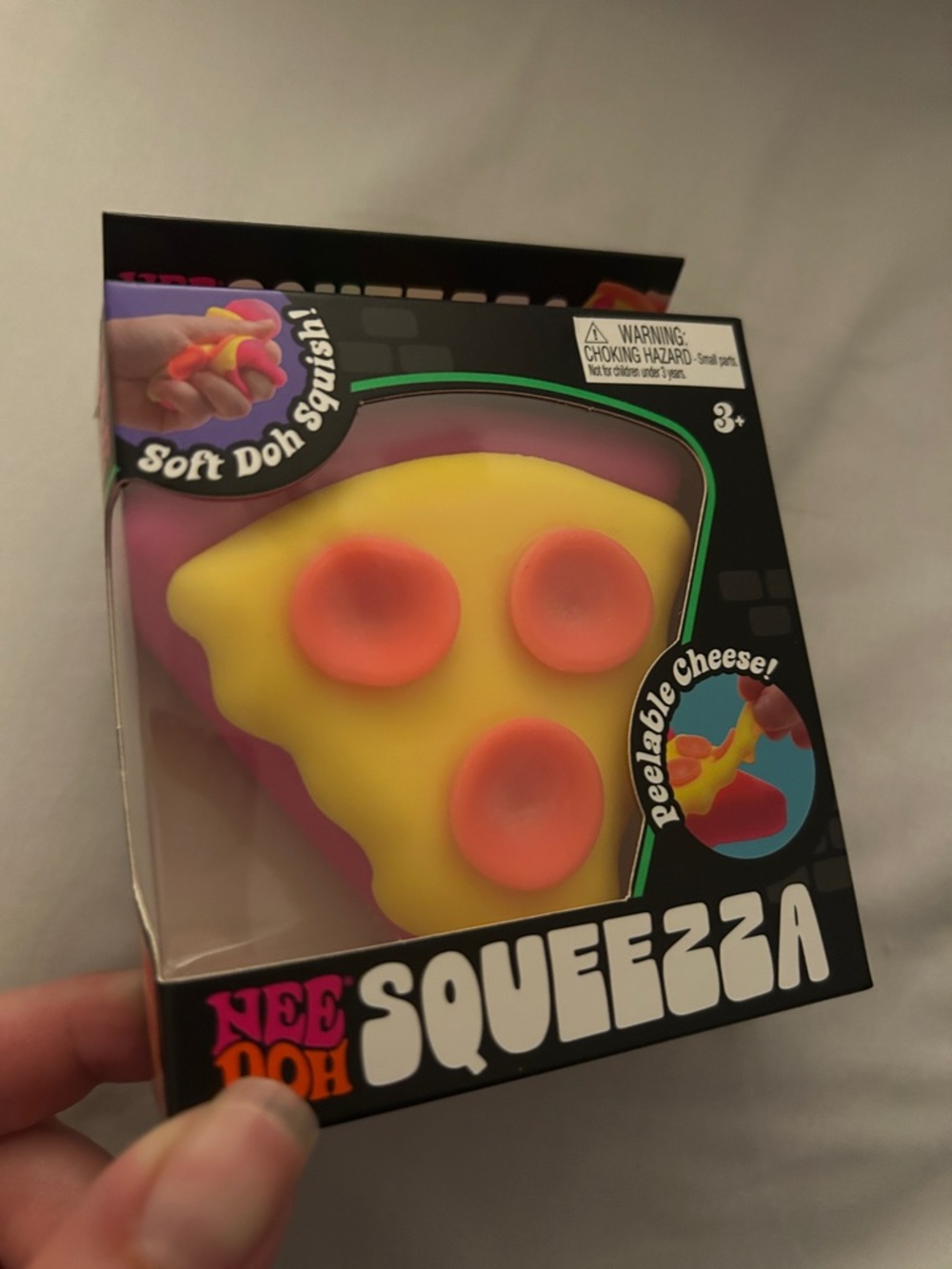 Needoh Squeezza Yellow & Pink Pizza Squishy Toy